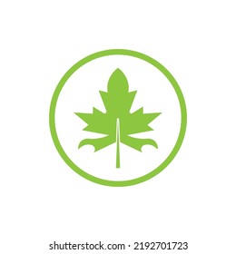 Logos of green Tree leaf ecology nature element vector
