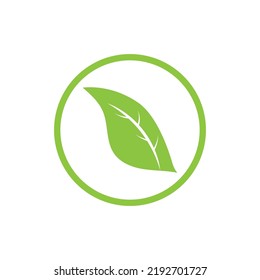Logotipos de ecología de hoja de árbol verde elemento de naturaleza vector