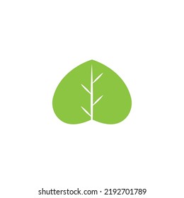 Logos of green Tree leaf ecology nature element vector