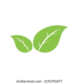 Logotipos de ecología de hoja de árbol verde elemento de naturaleza vector