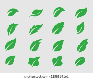 Logos of green Tree leaf ecology