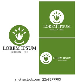 Logos of green Tree leaf ecology nature element vector