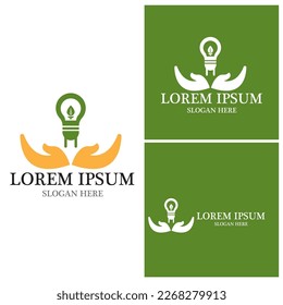 Logos of green Tree leaf ecology nature element vector