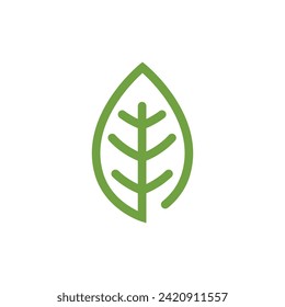 Logos of green Tree leaf ecology nature element vector