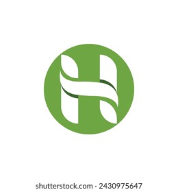 Logos of green Tree leaf ecology nature element vector
