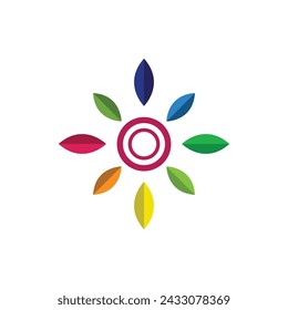 Logos of green Tree leaf ecology nature element vector