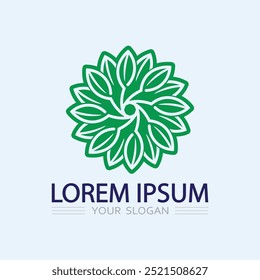 Logos de verde Ecología de hojas de árbol Vector de elementos de naturaleza
