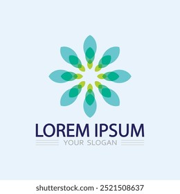 Logos of green Tree leaf ecology nature element vector
