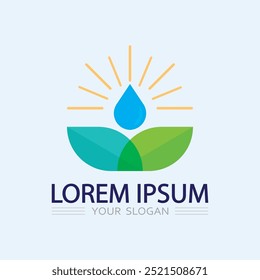 Logos of green Tree leaf ecology nature element vector