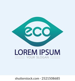 Logos of green Tree leaf ecology nature element vector