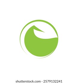 Logos of green Tree leaf ecology nature element vector
