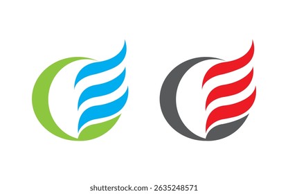 Logos green tree leaf ecology vector Vector of planet and leaf logo Design