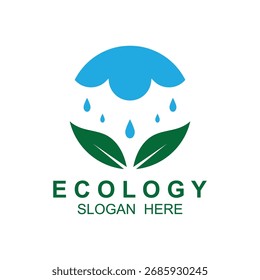 Logos de verde Ecología de hojas de árbol Vector de elementos de naturaleza