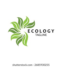 Logos de verde Ecología de hojas de árbol Vector de elementos de naturaleza