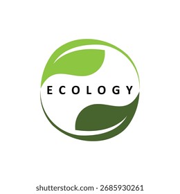 Logos of green Tree leaf ecology nature element vector