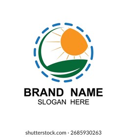 Logos of green Tree leaf ecology nature element vector