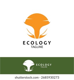 Logos of green Tree leaf ecology nature element vector