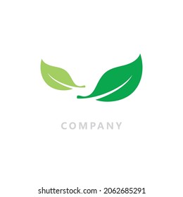Logos of green Tree leaf nature vector