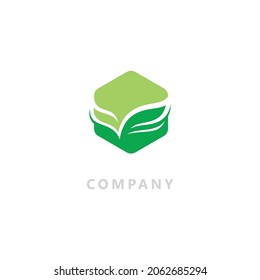 Logos von Grünem Baumblatt, Naturvektor