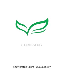 Logos of green Tree leaf nature vector