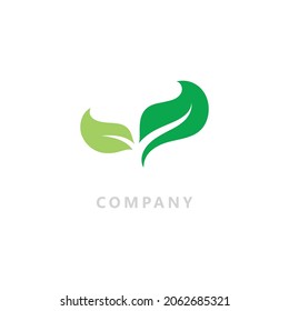 Logos of green Tree leaf nature vector