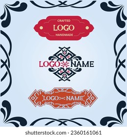 logos hand made craft company identity ornamental vector graphic design business symbol branding decoration logo emblem label badge goth gothic 