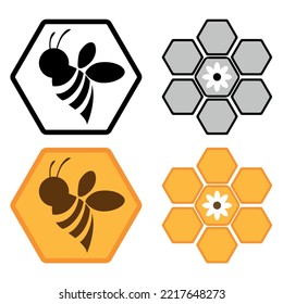 Logos für Honig, Bug, Buzz, Flug, Königin, Imker, einfache Saison, Blumen, Biene, Biene, Königin, Nektar, Stachel, Pollen, Bienenzucht, Bienenzucht, lecker, glücklich, Flügel, lustig, Bienenstock, Cartoon, Wabenenkarren, Fliege