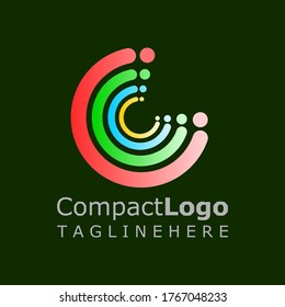 The logos of human organizations that are interconnected are colorful with the initials "C" or "V" or "U". Human vector logo with the letter "C".