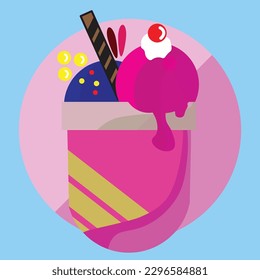 Logos Ice Cream with cone for your colection or business
