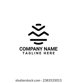 Logotipos e íconos en forma de vistas a la montaña y a la playa con una impresión moderna.