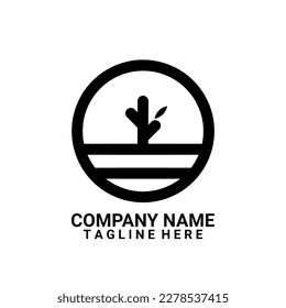 Logos and icons in the form of plants and sea. Suitable for your brand that is engaged in the food or cafe sector with interesting scenic spots.