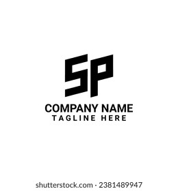 Logos and icons in the shape of the letters s and p with a modern impression.  Suitable for your company with the initials s and p