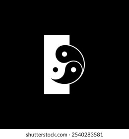 Los logotipos son la letra I y yin yang. Esquema y único.