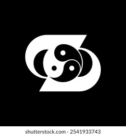 Logos are the letter Z or S and yin yang. Outline and unique.