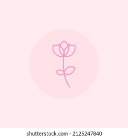 logos. a logo design with a monogram FLOWER AND LEAVES