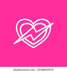 Logos are the love and power. Hexagonal, outline and unique.
