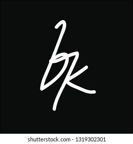 Logos made of small letters b and k