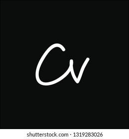 Logos made of small letters c and v