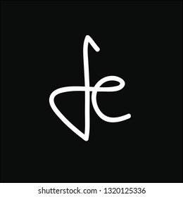 Logos made of small letters d and e
