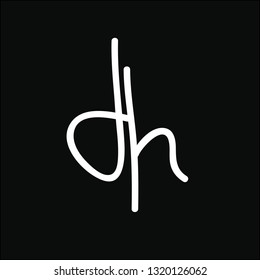 Logos made of small letters d and h