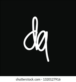 Logos made of small letters d and q