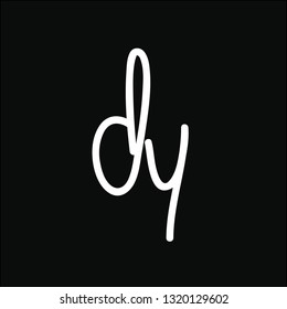 Logos made of small letters d and y