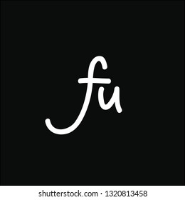 Logos made of small letters f and u