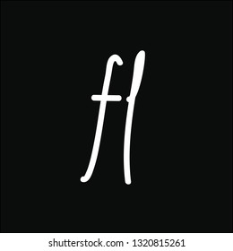 Logos made of small letters f and l