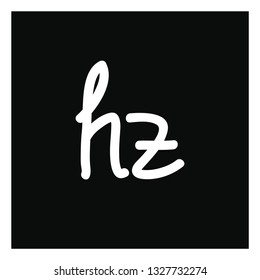Logos made of small letters h and z