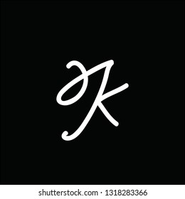Logos made of small letters a and k 
