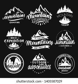 
logos of mountains and more