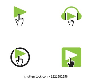 Logos of music play icon 