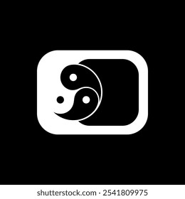 Logos are the number 0 and yin yang. Outline and unique.