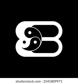 Los logotipos son el número 8 y el yin yang. Esquema y único.